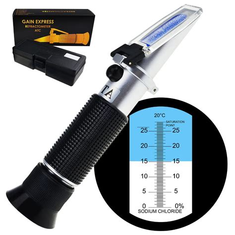 how a refractometer measures salinity|high concentration salinity meter.